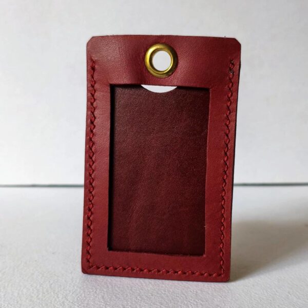 tarjetero_cuero_rojo Porta gafete Hati
